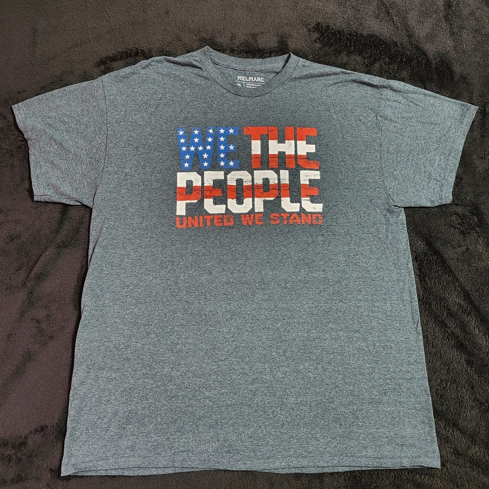 We The People United We Stand Gray Melmarc T-Shirt Size XL